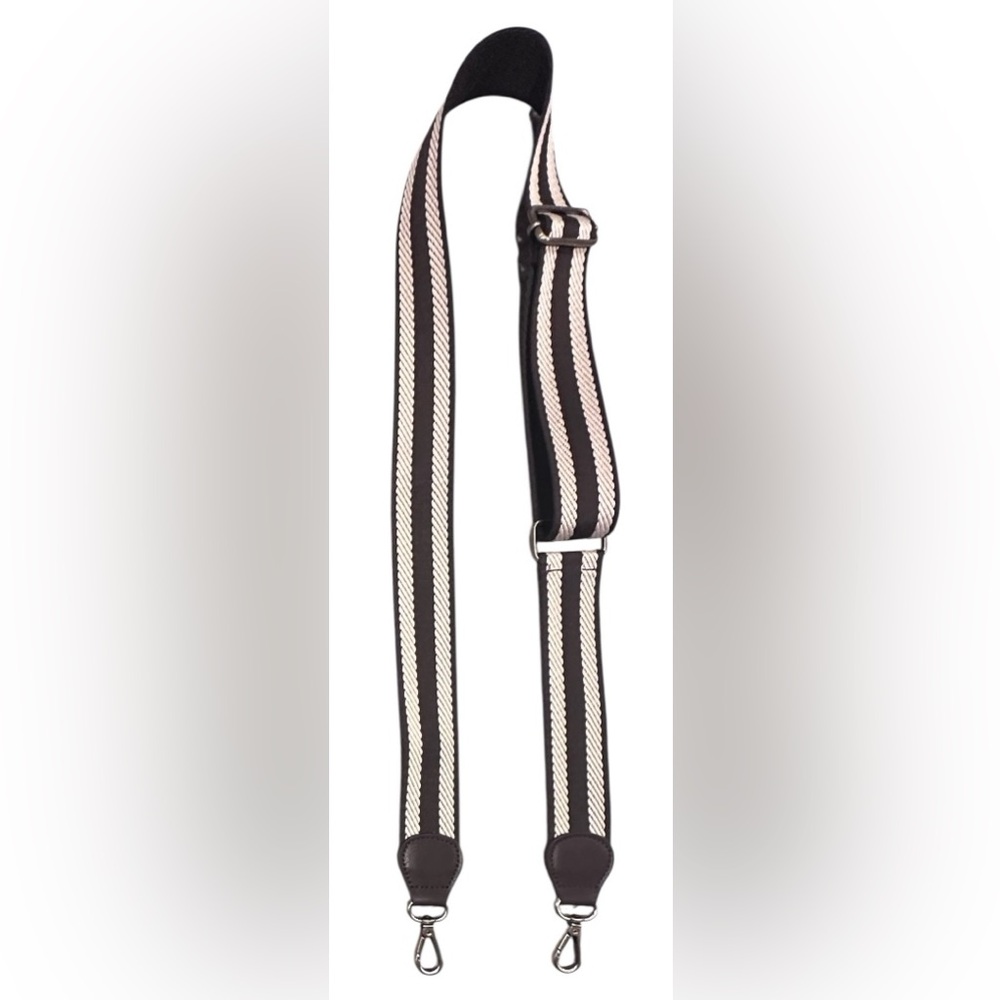Heepdd | Woven Ribbon with Leather Ends Adjustable Brown Crossbody Strap NEW - Picture 6 of 8